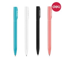 DELI 델리 누사인 ABS 트위스트 볼펜 0.5mm NS552, 화이트, 1개입