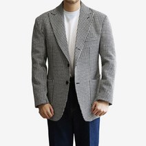 경준 하운드체크 싱글 블레이저 자켓