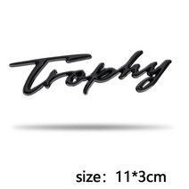 트로피Trophy 글자 엠블럼 배지 자동차 스티커 MG 2018 뉴 개조 액세서리 유니버설 후면 트렁크 로고 라벨, 01 black