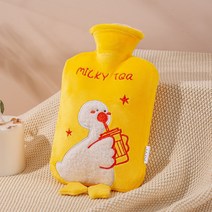 1L 보온물주머니 뽀글이 온수주머니 물주입 보온백HY5-0816, 옐로우-오리