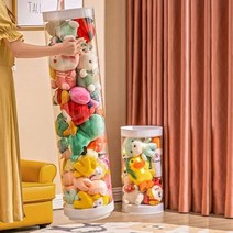 아트박스/예은 원통형 인형 장난감 수납 정리함 리빙 박스 보관 함, 단일상품(핑크)