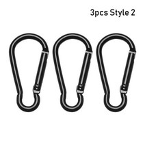 등산 캠핑 액세서리 체인 카라비너 로프 3개/대 하트 모양의 알루미늄 Carabiner 열쇠 고리 클립 야외 물병, 12 Style2