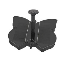 가든/정원 Pond Waterfall Fountain Decoration Outdoor Bird Bath Solar Powered Floating Water, [01] Black