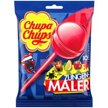 스페인 Chupa Chups 츄파춥스 3종 혀 페인트 롤리팝 막대사탕 캔디 10개입 5팩