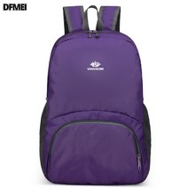 DFMEI 백팩 아웃도어 여행가방 이지 폴딩백 워터프루프 방지 대용량 가방, 자주색