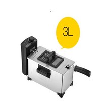 3L 자동 전기 프라이 WJ-800 가정용 감자 튀김 전기 프라이 오일 220V/2000W 스톨 튀김 꼬치 프라이, 단일 탱크, 미국, 3L Deep Fryer+단일 탱크+미국
