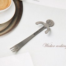 스텐 아이 과외선생님 컵걸이 간식 포크 2개 수박 빵 디저트용 티라미수 떡