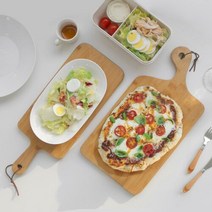 핸들 우드도마 대나무 플레이팅 집들이 홈카페 캠핑 플레이트, 커브핸들 대나무도마