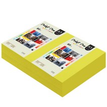 종이문화 프린트 프로 칼라 복사용지 No 08 브라이트옐로우 80g, A5, 1000매
