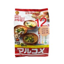 [일본 즉석 된장] 마루코메 잇큐상 12 봉/미소된장/즉석된장/일본식품/식재료/된장국/일본/된장라면/청국장, 222g, 1개