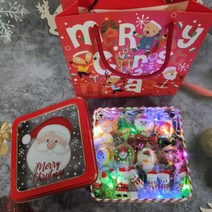 크리 비주얼 캔디 머랭 당크림 쿠키 수제 막대사탕 선물세트 선물 반주기 새해맞이 414346, 정사각형 철통(8개+작은 캔디 8