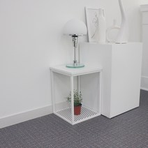 심포니 보조의자 전화대 화장대 의자 미니 골드의자 스툴, 받침형-올화이트