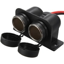 블랙 12V 2 웨이 여성 자동차 바이크 오토바이 시거잭 방수 커버 더블 듀얼 소켓 스플리터 플매트 카펫 러그 커넥터, [01] Black, 01 Black