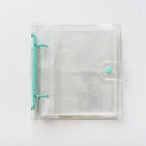 포카홀더 100 포켓 포토 앨범 3/5 인치 투명 루스 리프 바인더 카드 이름 ID 소지자 케이스 보관 북, 06 Glitter sky blue 5in