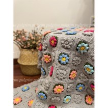 [풀그림] 국내제작 먼지없는 손뜨개 감성 쿠션 핸드메이드 완제품