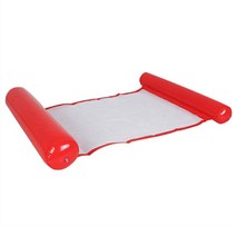 이동식 에어 풀장 야외 Foldable 물 해먹 수영장 풍선 에어 매트리스 여름 라운지 다시 부동 의자 잠자는, 04 Red