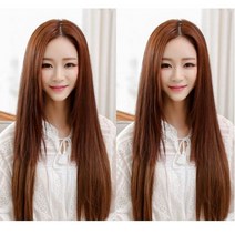 롱헤어 스트레이트 부분가발 DO1, 블랙