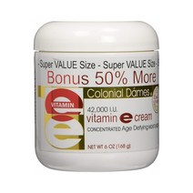 콜로니얼 데임즈 비타민 E 크림 Colonial Dames Bonus Size Vitamin E Cream 42000 IU 168g, 1개