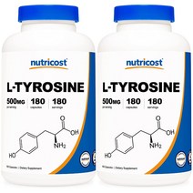 뉴트리코스트 L-티로신 500mg 캡슐 글루텐 프리, 180개입, 2개