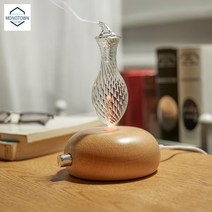 디퓨져 나무 아로마 물없는 디퓨저 향수 유리 램프 오일 전기, 베이지