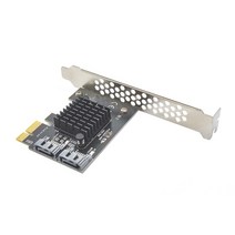 PCI-E SATA 1X 4X 8X 16X 카드 PCI Express-SATA 3.0 2 포트 III 6Gbps 확장 어댑터 보드 ASMedia 1061 칩 포함