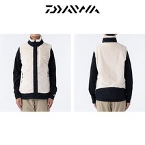 ﻿다이와 에어 후리스 양털 베스트 DJ-3221 낚시 조끼, 블랙 2XL