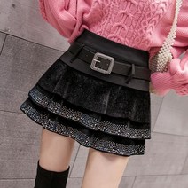 스팽글스커트 여성 케이크 치마 스커트 플리츠 스팽글 미니 숏