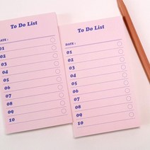디자인달 [투두리스트 체크리스트 메모지] 다이어리꾸미기 심플한 떡메모지, 100장, 블루