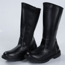 승마부츠 여성 가죽 스웨이드 롱부츠 088, 검은색 아동용 승마 부츠_37(한국사이즈235mm)