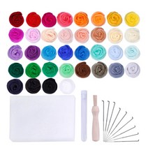 펠트 로빙 키트 36 색 펠트 로빙 키트 36 색 공 습식 및 건식 펠트 DIY 공예 세트 초보자 펠트 도구, type1