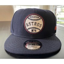 New Era 뉴 휴스턴 애스트로스 네이비 블루 100% 울 뉴에라 9 피티 스냅백 캡