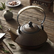 약탕기 도자기포트 찻주전자 아이디어 가정용 티포트 쿵푸 거친도자기 세라믹 빅티포트 세라믹인덕션, T02-포인트 팟
