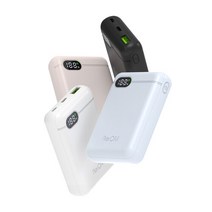 리큐엠 20W 고속충전 LCD잔량표시 10000mAh 미니 보조배터리 QP1000A, 블루, 1개