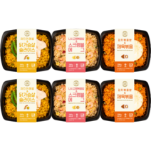 날씬한도시락 볶음밥 6팩3종 순한맛4팩+매콤한맛2팩 식단 관리 도시락 [닭가슴살 샐러드 현미밥 볶음밥 간편식 냉동도시락 시즌2]