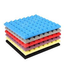 흡음제 흡음판 실내방음벽 방음제 셀프 10개세트, 적색 두께 5cm(접착제 포함) 50x50cm