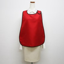 쿡셰프 벨크로 손님용 앞치마 4종 (택1), 레드, 1개