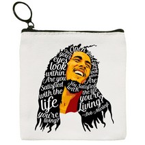드로잉 일러스트 케이스 보관 Bob Marley 레게 음악 힙합 만화 동전 지갑 여성 미니 캔버스 아트 귀여운, 13 S