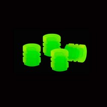 밸브캡 자동차 발광 밸브 캡 형광 녹색 파란색 밤 빛나는 오토바이 자전거 휠 스타일링 타이어 허브 야광, 01 4PCS Green