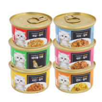 프리미엄 골드 런치캔 6종 (80g) -선택 / 고양이간식, 치킨&참치