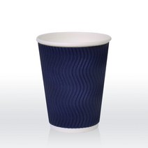 3중 단열 종이컵 웨이브 블루, 13oz, 500개