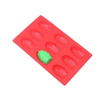 실팝 실리콘 코팅 깊은 마들렌 틀 8구 15구15 캐비티 Madeleine 실리콘 쿠키 금형 쉘 모양 비스킷 도구 디