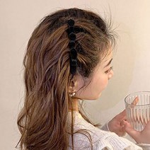 은꽃밴드 벼머리 집게 머리핀