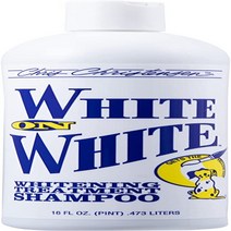 16 Ounce Chris Christensen White on White Dog Shampoo Groom Like a Professional Brightens White, 1