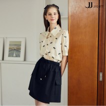 JJ지고트 자수 핀턱 퍼프 블라우스 GN5P0BL53