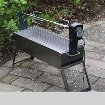 통돼지 구이 바베큐 기계 백패킹 화로대 통닭 숯불 큰, 60x23cm 전기 로스트 양고기 다리 그릴