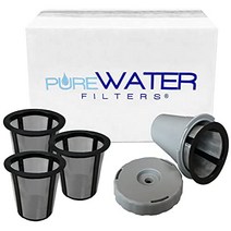 PureWater Filters My Cup Capsule and Filter plus 3 Extra Filters For Single Serve Brewers Models (K１, 1