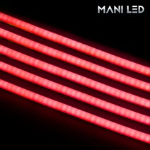 초슬림 실리콘 면발광 LED바 30/60cm - 자동차 아이라인 스마일등, 실리콘 면발광 LED바 60cm 02_레드