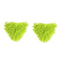 2pcs 걸레 셔닐 실 삼각형 천 ReplaceableHead 교체 마이크로 화이버 패드 주방 청소 도구 바닥을 청소하기, 02 green