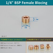 배관 펌프 1/8 수나사 황동 파이프 육각 머리 끝 캡 플러그 피팅 빠른 커넥터 범용 수도꼭지 어댑터, 02 1l4 Female_01 1pcs
