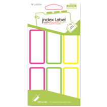 레이테크 오피스탭 분류용라벨 견출 스티커 혼합색 28x65mm 15매입 (PT-219)